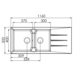 Liquida LP20BL 2.0 Bowl Composite Inset Reversible Black Kitchen Sink 9 Liquida LP20BL 2.0 Bowl Composite Inset Reversible Black Kitchen Sink -Home Sale Shop 81167248 4