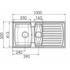 Liquida AR15WH 1.5 Bowl Composite Inset Reversible White Kitchen Sink 10 Liquida AR15WH 1.5 Bowl Composite Inset Reversible White Kitchen Sink -Home Sale Shop 81167253 4