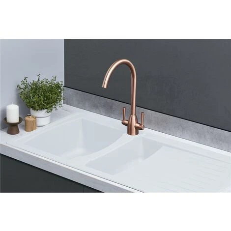 Liquida AR15WH 1.5 Bowl Composite Inset Reversible White Kitchen Sink 7 Liquida AR15WH 1.5 Bowl Composite Inset Reversible White Kitchen Sink - Image 5
