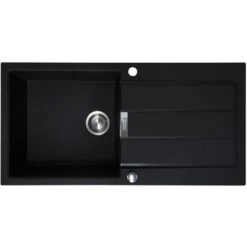 Franke Sirius S2D611CB 1.0 Bowl Tectonite Carbon Black Reversible Kitchen Sink