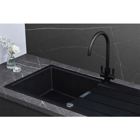 Franke Sirius S2D611CB 1.0 Bowl Tectonite Carbon Black Reversible Kitchen Sink 5 Franke Sirius S2D611CB 1.0 Bowl Tectonite Carbon Black Reversible Kitchen Sink - Image 3