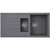 Liquida CU15GR 1.5 Bowl Composite Inset Reversible Grey Kitchen Sink 1 Liquida CU15GR 1.5 Bowl Composite Inset Reversible Grey Kitchen Sink -Home Sale Shop 81167272 1