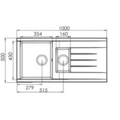 Liquida CU15GR 1.5 Bowl Composite Inset Reversible Grey Kitchen Sink -Home Sale Shop 81167272 4