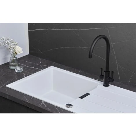 Franke Sirius S2D611PW 1.0 Bowl Tectonite Reversible Polar White Kitchen Sink 5 Franke Sirius S2D611PW 1.0 Bowl Tectonite Reversible Polar White Kitchen Sink - Image 3