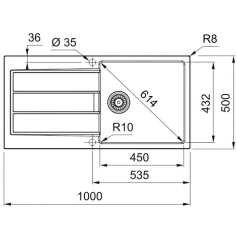 Franke Sirius S2D611PW 1.0 Bowl Tectonite Reversible Polar White Kitchen Sink 6 Franke Sirius S2D611PW 1.0 Bowl Tectonite Reversible Polar White Kitchen Sink - Image 4