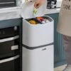 Livingandhome White 48L Step On Rubbish Bin Double Layer With Inner Buckets -Home Sale Shop 82174448 1
