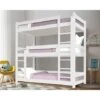Single Triple Bunk Bed White 2 Single Triple Bunk Bed White -Home Sale Shop 82865377 1