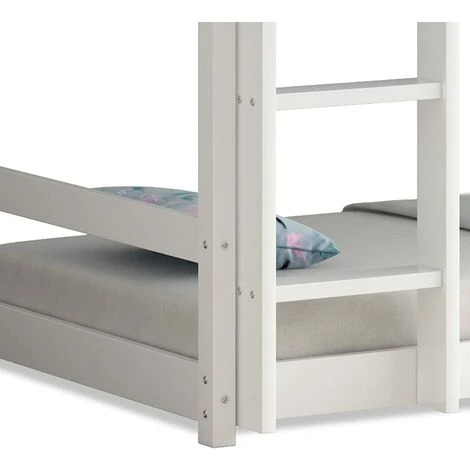 Single Triple Bunk Bed White 7 Single Triple Bunk Bed White - Image 5