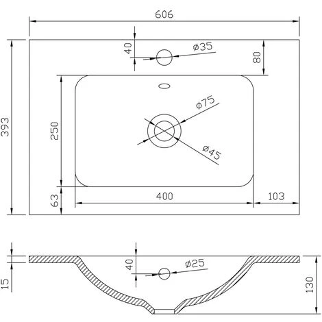 Goslar 600 Wall Mounted Vanity Unit In Gloss White With Opal White Glass Basin 6 Goslar 600 Wall Mounted Vanity Unit In Gloss White With Opal White Glass Basin - Image 4