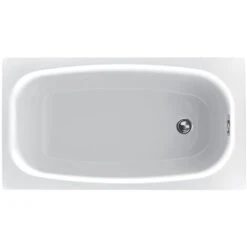 Canso Compact Bath 1200mm X 700mm Space Saver Bathtub No Tap Holes