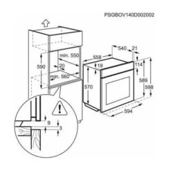 Zanussi Multifunction Single Electric Oven 65L Capacity & LED Display ZOHTC2X2 -Home Sale Shop 86764439 5