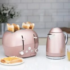 The Funky Appliance Company 1.7 Litre Kettle And 4 Slice Toaster Set Rose Gold Pink -Home Sale Shop 87185757 4