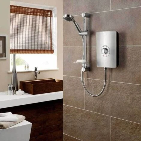 Triton Aspirante Electric Shower - Brushed Steel 9.5kW 6 Triton Aspirante Electric Shower - Brushed Steel 9.5kW - Image 4