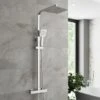 Thermostatic Shower Mixer Square Chrome Bathroom Twin Head Set 1 Thermostatic Shower Mixer Square Chrome Bathroom Twin Head Set -Home Sale Shop 8755478 1
