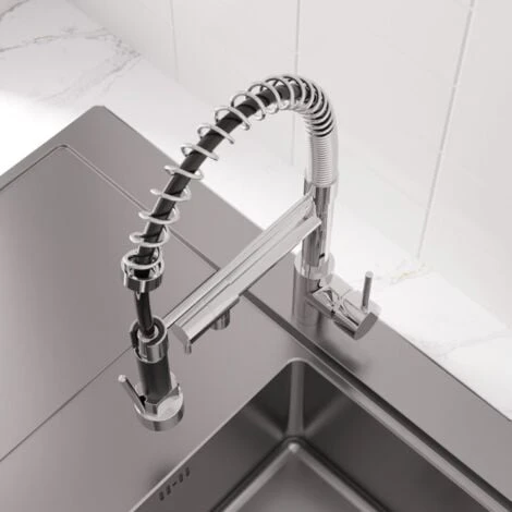 Sauber Kitchen Mixer Tap Dual Spout With Pull Out Spray 4 Sauber Kitchen Mixer Tap Dual Spout With Pull Out Spray - Image 2