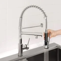 Sauber Kitchen Mixer Tap Dual Spout With Pull Out Spray 10 Sauber Kitchen Mixer Tap Dual Spout With Pull Out Spray -Home Sale Shop 8755483 4