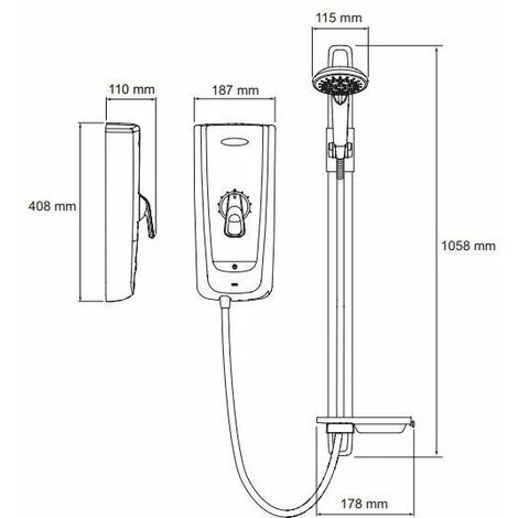 Mira Advance Flex Thermostatic Electric Shower 8.7kW - 1.1785.003 6 Mira Advance Flex Thermostatic Electric Shower 8.7kW - 1.1785.003 - Image 4