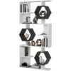 Decorotika Darla 6-tier Geometric Bookcase Bookshelf White Anthracite 2 Decorotika Darla 6-tier Geometric Bookcase Bookshelf White Anthracite -Home Sale Shop 88623420 1