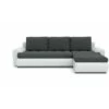 Tokyo Right Hand Facing Velvet Fabric Corner Sofa Bed - Dark Grey & White 2 Tokyo Right Hand Facing Velvet Fabric Corner Sofa Bed - Dark Grey & White -Home Sale Shop 88962318 1