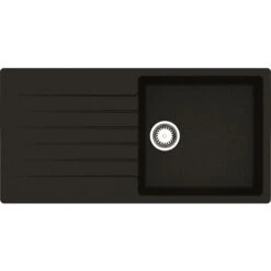 Reginox Harlem10 Kitchen Sink Single Bowl Black Granite Reversible Drainer Waste -Home Sale Shop 8917204 4