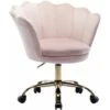 Velvet Office Chair Swivel Desk Chair Height Adjustable Task Chair For Home Office, Velvet, Light Pink -Home Sale Shop 91014533 1