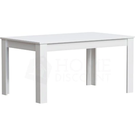 Medina 6 Seater Dining Table MDF Wood, 150 X 90 Cm, White 7 Medina 6 Seater Dining Table MDF Wood, 150 X 90 Cm, White - Image 5
