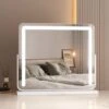 EMKE Hollywood Vanity Mirror With Lights, 360° Rotation Dressing Table Makeup Mirror With Dimmable,3 Color Lighting, 60 X 52cm, White 2 EMKE Hollywood Vanity Mirror With Lights, 360° Rotation Dressing Table Makeup Mirror With Dimmable,3 Color Lighting, 60 X 52cm, White -Home Sale Shop 92585033 1