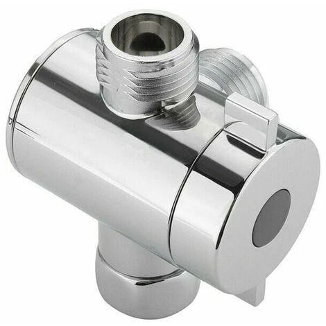 Bath Shower Head Arm Mounted Diverter Valve With 1/2 Inch 3 Way T-Adapter 5 Bath Shower Head Arm Mounted Diverter Valve With 1/2 Inch 3 Way T-Adapter - Image 3