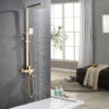 Gold Shower Panel Shower System Shower Shelf Set Solid Wall Shower Set Built-in Shower Gold -Home Sale Shop 93564484 1