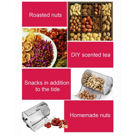 Kitchen Nuts/Peanuts/Chestnuts Baking Stainless Steel Rotating Roast CageElectric Oven Universal Fitting 2314cm 4 Kitchen Nuts/Peanuts/Chestnuts Baking Stainless Steel Rotating Roast CageElectric Oven Universal Fitting 2314cm - Image 2