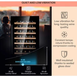 Klarstein Barossa 50 Uno Wine Refrigerator 1 Zone 120 Litres / 50 Bottles Touch Display -Home Sale Shop 96685167 4