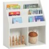 SoBuy Children's Storage Book Shelf Storage Display Rack Holder,KMB01-W