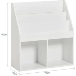 SoBuy Children's Storage Book Shelf Storage Display Rack Holder,KMB01-W -Home Sale Shop 9761726 4