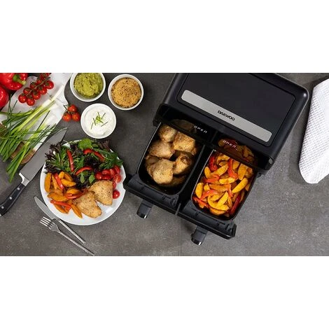 Daewoo XL 8L Digital Double Drawer Dual Zone Air Fryer SDA2310GE 5 Daewoo XL 8L Digital Double Drawer Dual Zone Air Fryer SDA2310GE - Image 3